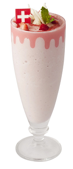 リンツ・ホワイトチョコレートストロベリーアイスドリンク