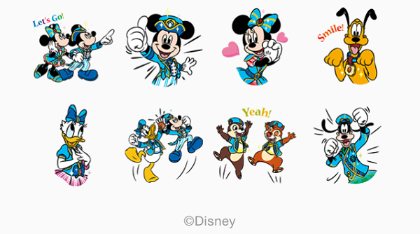 ディズニーシー15周年記念LINEスタンプ