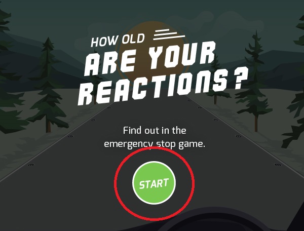 反射神経年齢がわかるゲーム