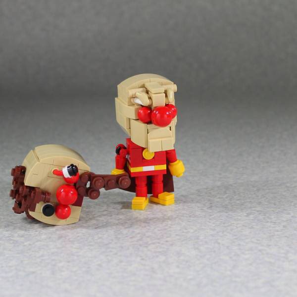 レゴで作った戦闘力100倍アンパンマン