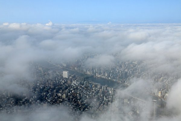 東京スカイツリーに雲海