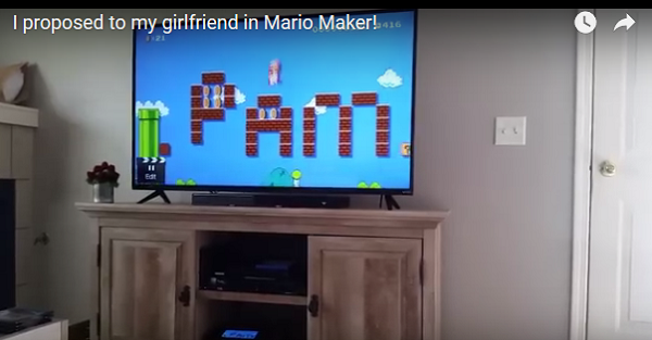 スーパーマリオメーカーを使ったプロポーズ