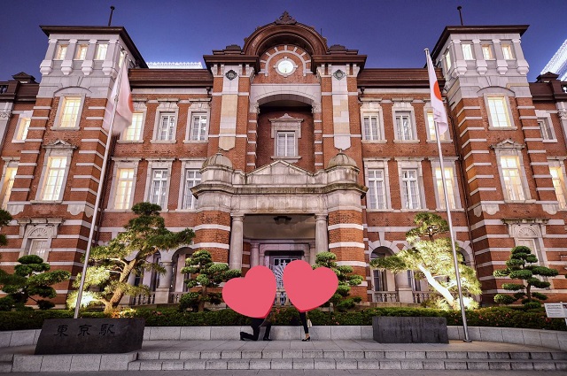 東京駅でたまたま写り込んだ最高に素敵な写真