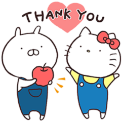 人気lineスタンプ うさまる と キティちゃん のコラボlineスタンプ ハローキティ うさまる が登場