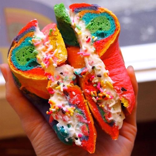 レインボーカラーベーグル