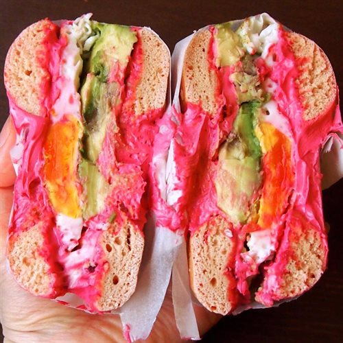 レインボーカラーベーグル