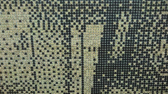 切符の切れ端アート